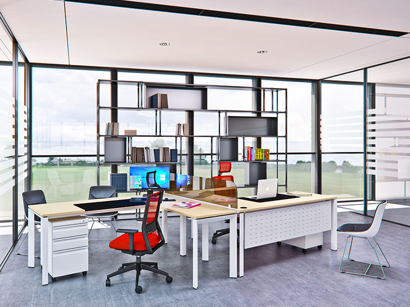 4 800600｜OA辦公桌,辦公室隔間,OA屏風,辦公家具工廠,玻璃隔間
